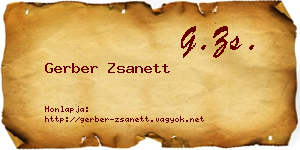 Gerber Zsanett névjegykártya